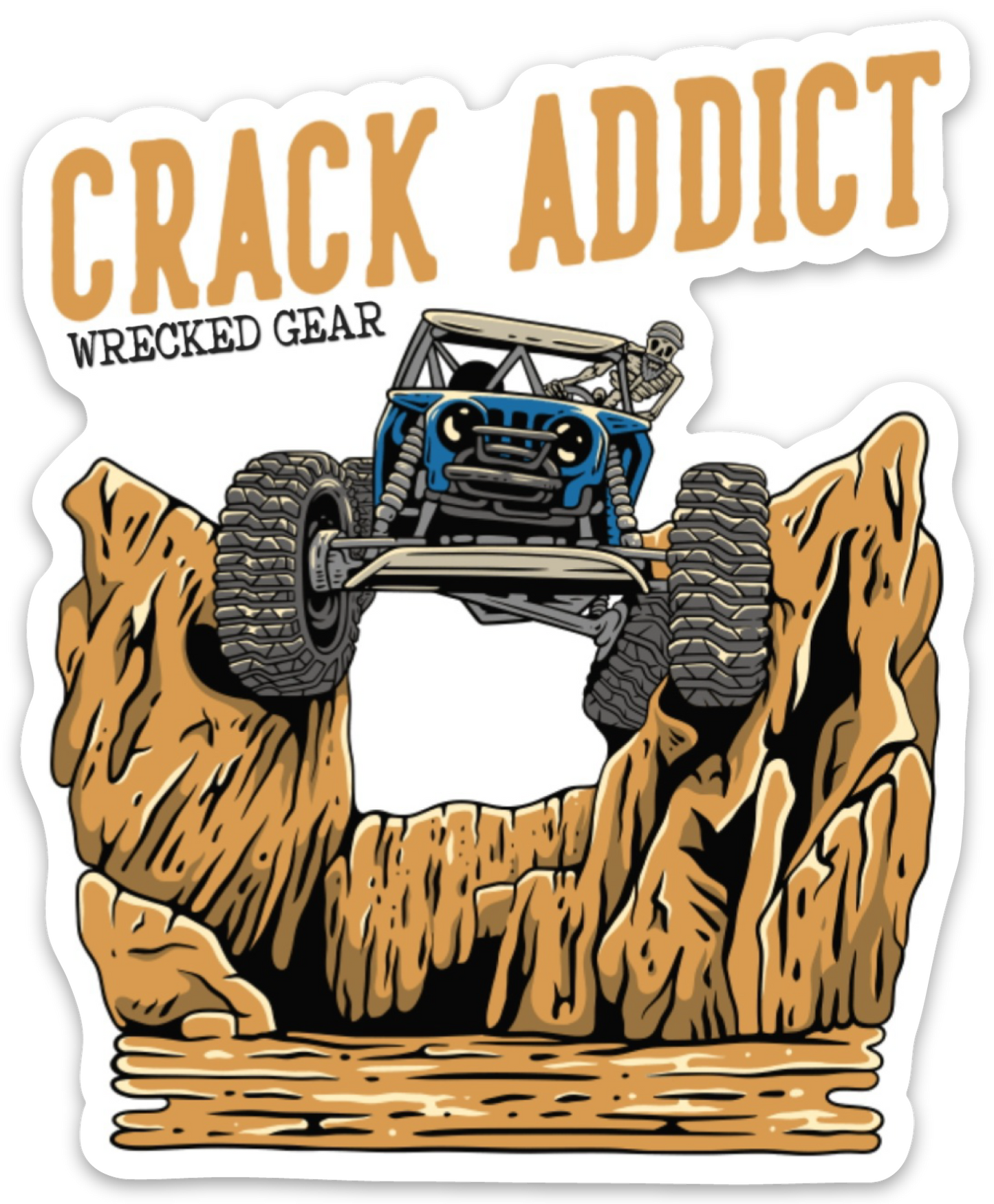 CRACK ADDICT SLAP STICKER